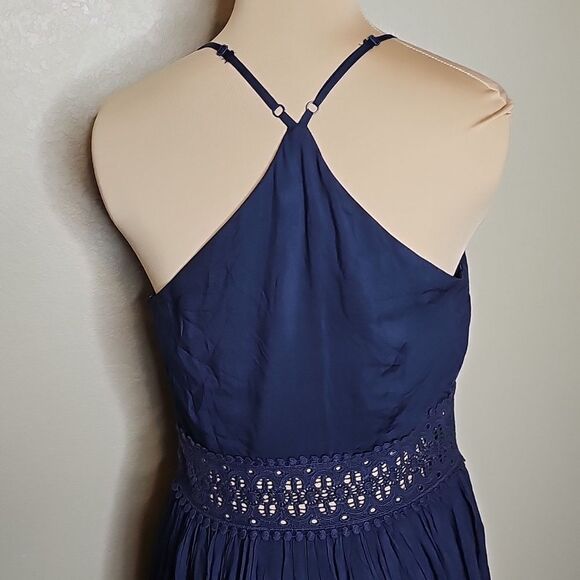 Fashion Nova Blue Holy Ship Maxi Dress Sleeveless Spaghetti Strap Large - Picture 5 of 9